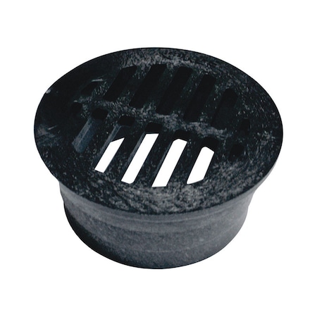 B & K NDS 3 in. Black Round Polyethylene Drain Grate 14
